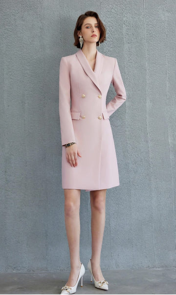 Pink  and Grey blazer dress