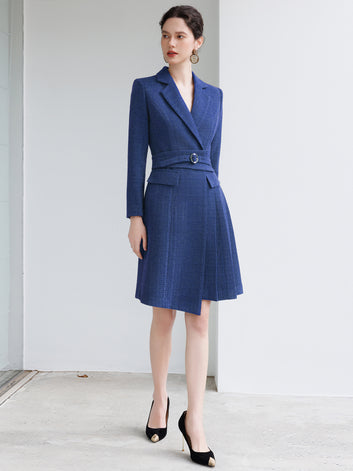 Blue winter dress