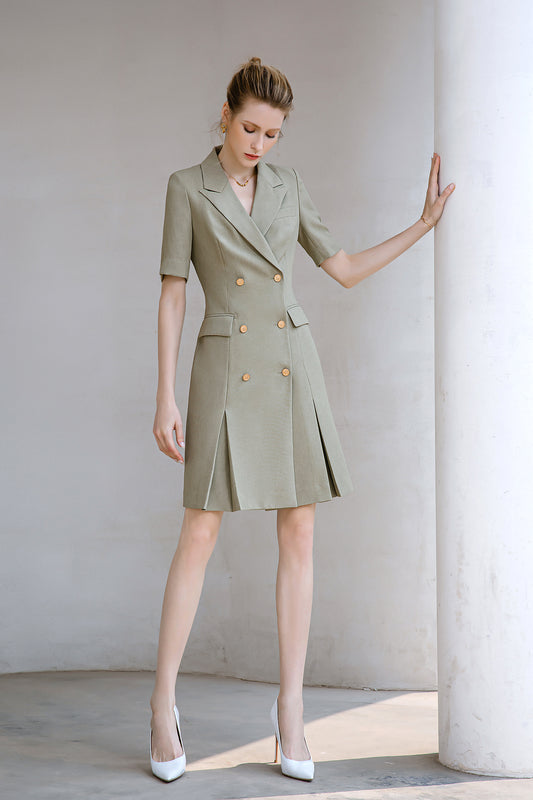 Short sleeved blazer summer dress