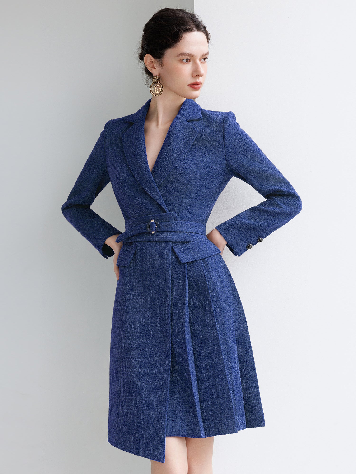 blue winter dress Winter Wonderland Puff Sleeve Twirl Dress – Twinflower Creations